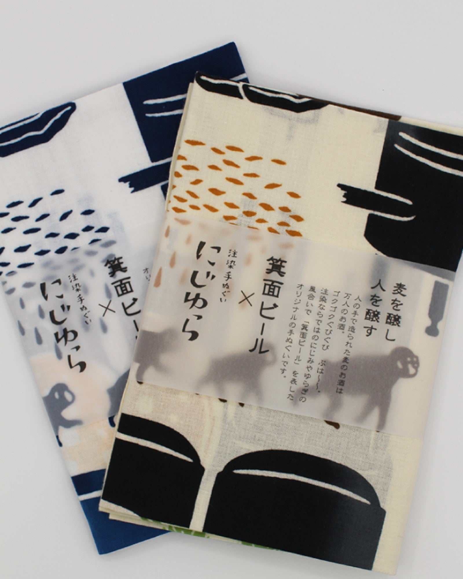 <にじゆら×箕面ビール> コラボ手ぬぐい MINOH BREWERY