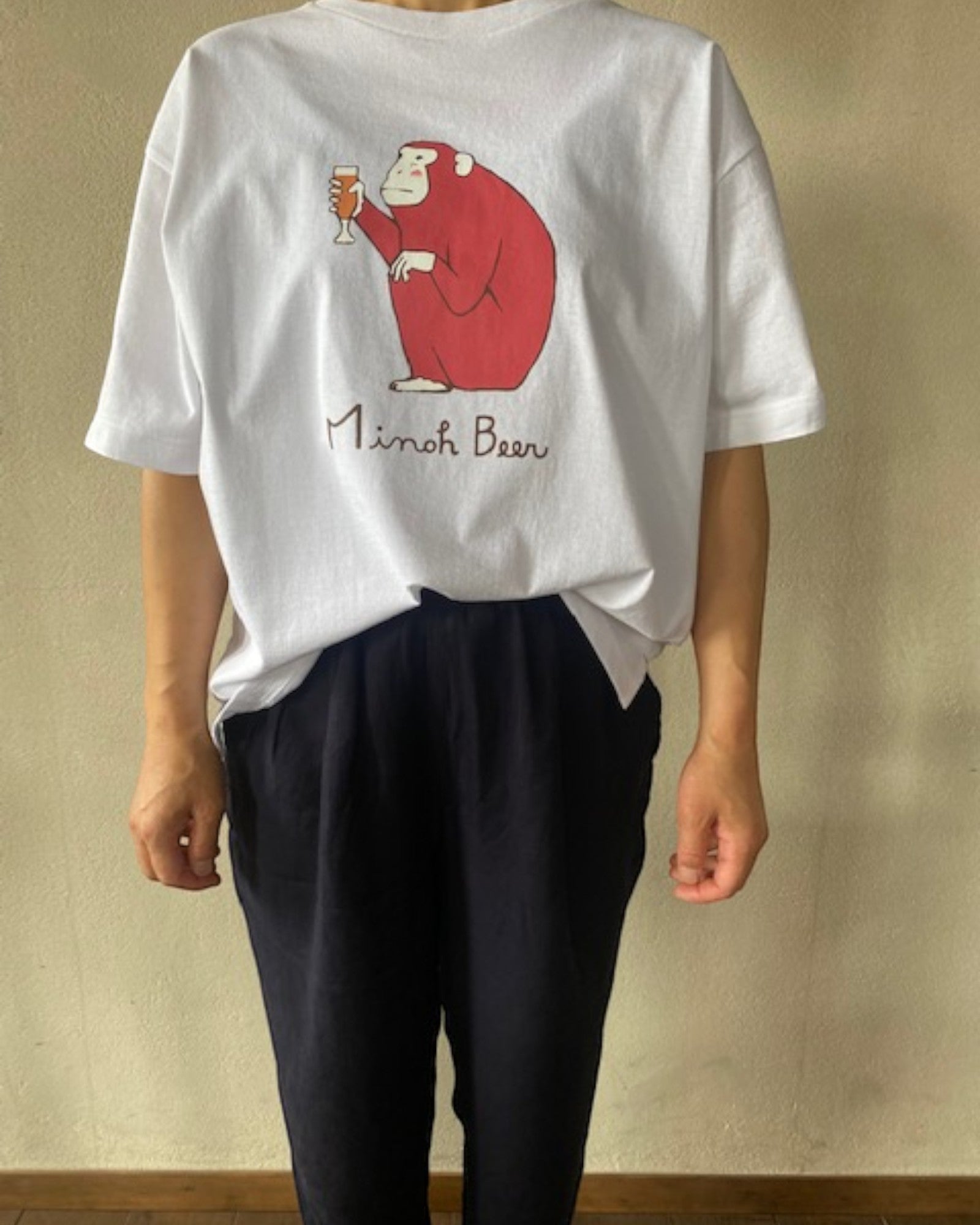 UpcycleおさるTシャツ(ホワイト)