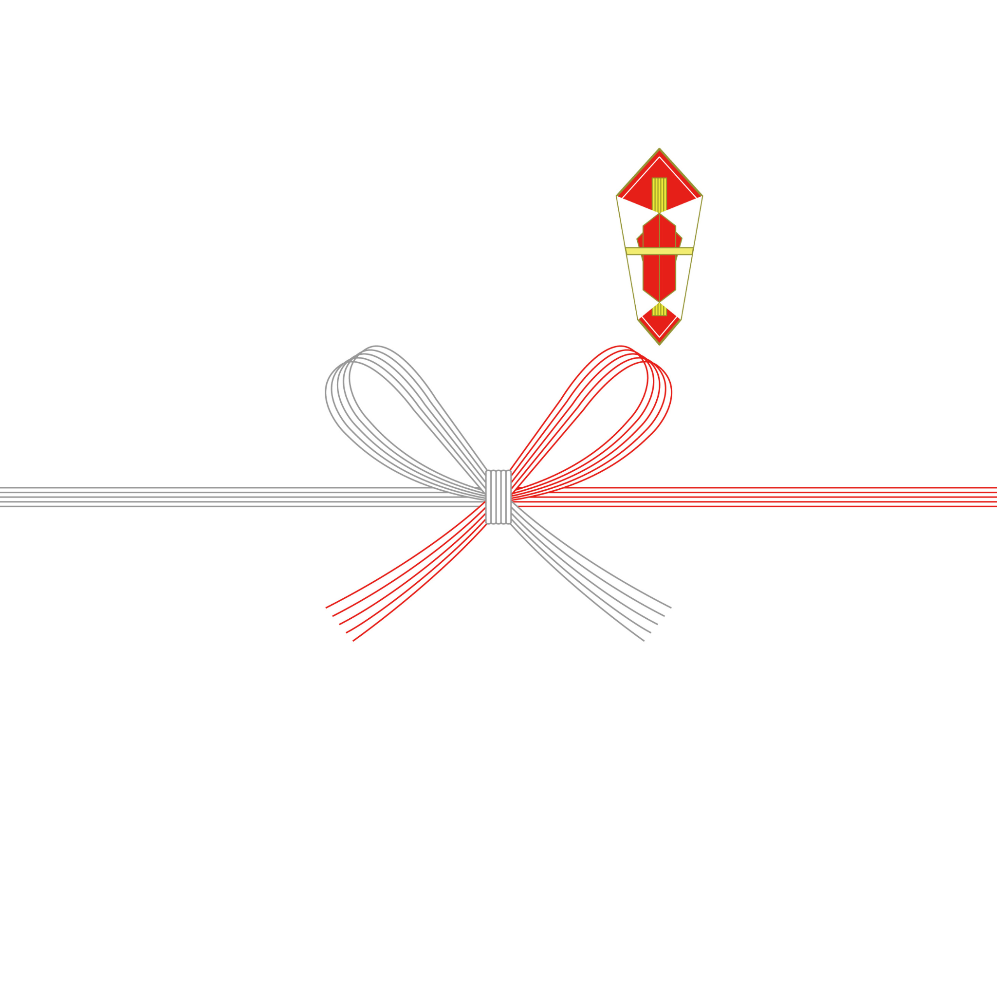 熨斗①／蝶結び 〈贈答〉(無地/御祝/内祝/御礼/御中元/御歳暮/ご挨拶/粗品)