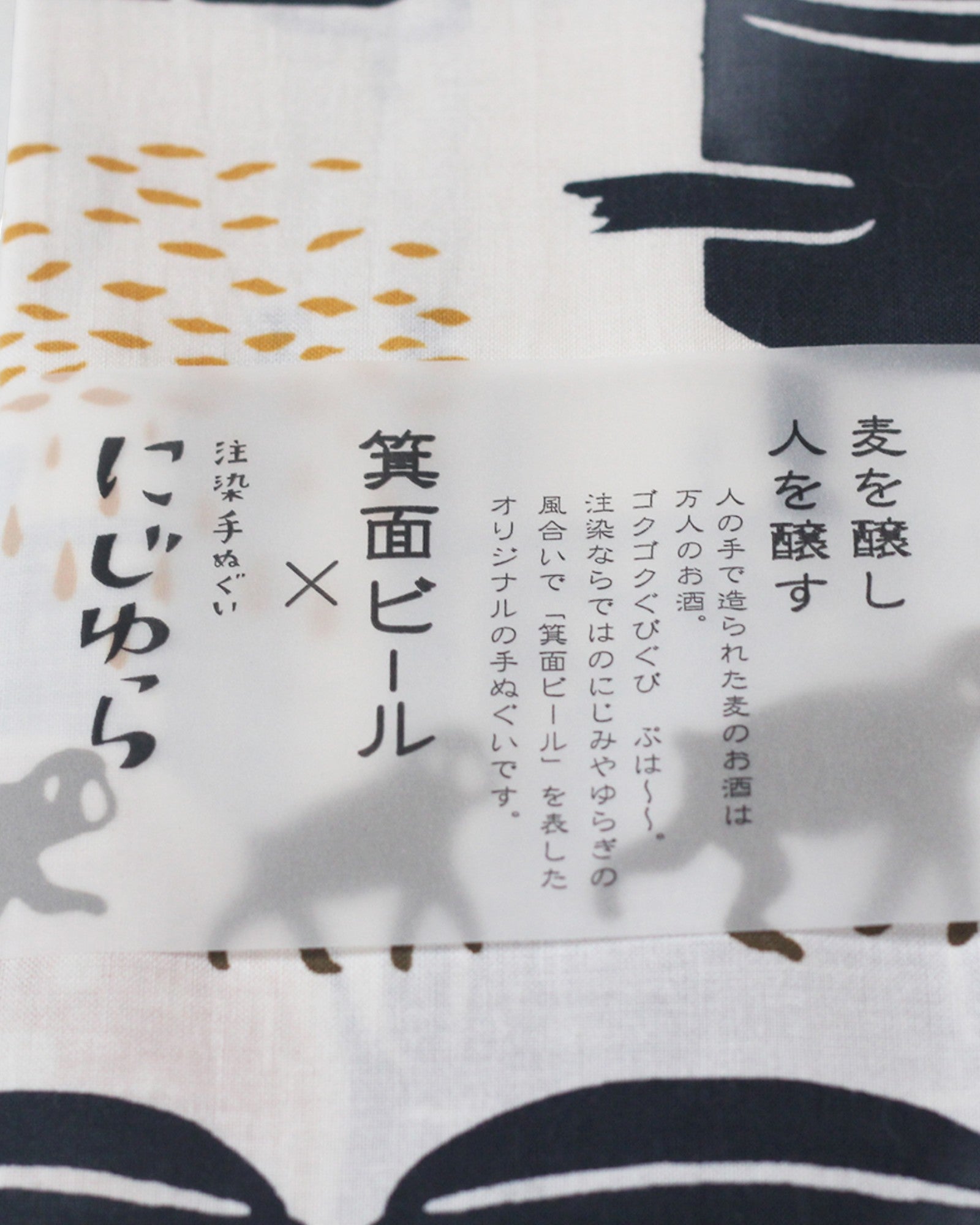 ＜にじゆら×箕面ビール＞ コラボ手ぬぐい MINOH BREWERY