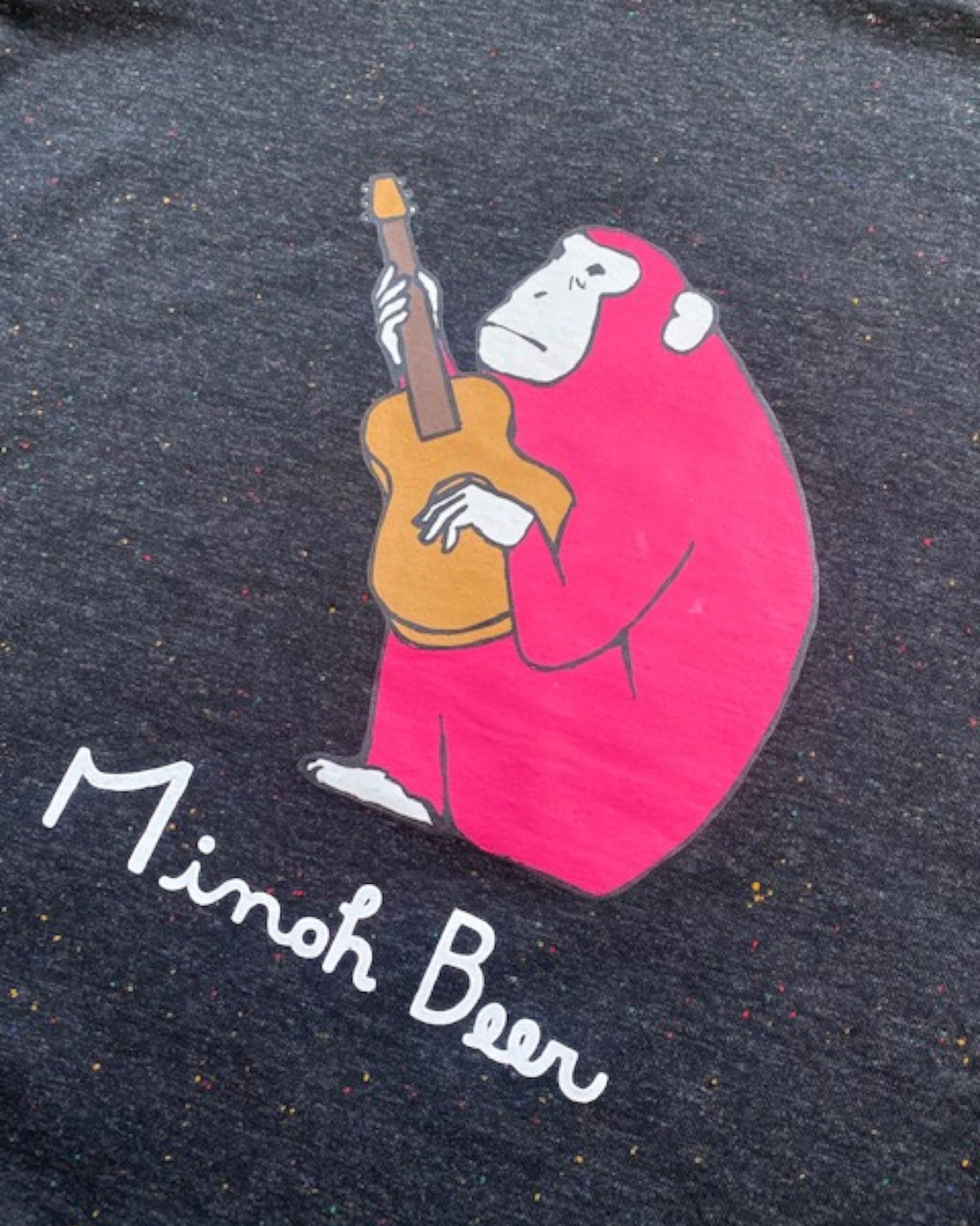 UpcycleおさるTシャツ（ブラックメランジ）