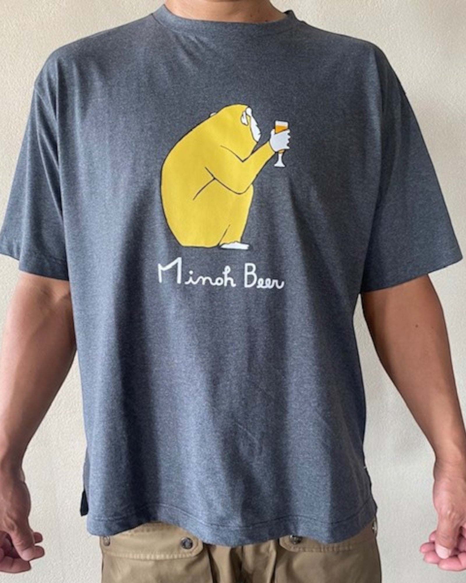 UpcycleおさるTシャツ（ダークグレー）