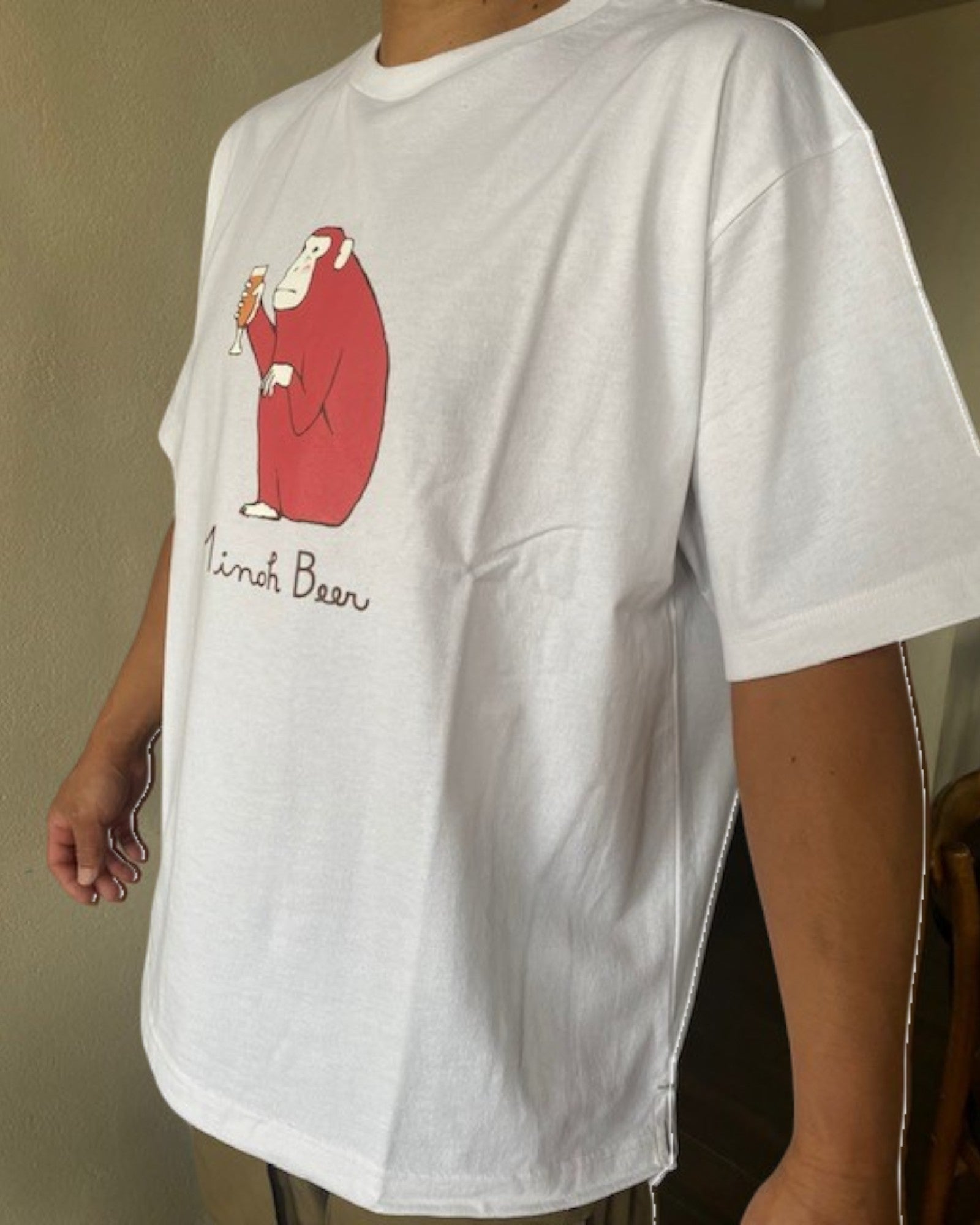 UpcycleおさるTシャツ（ホワイト）